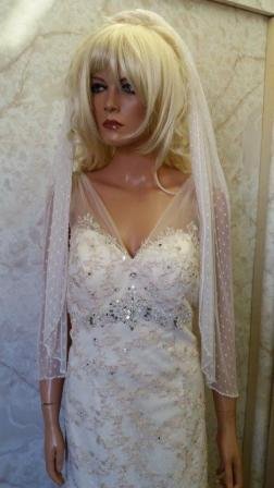 wedding dress and veil